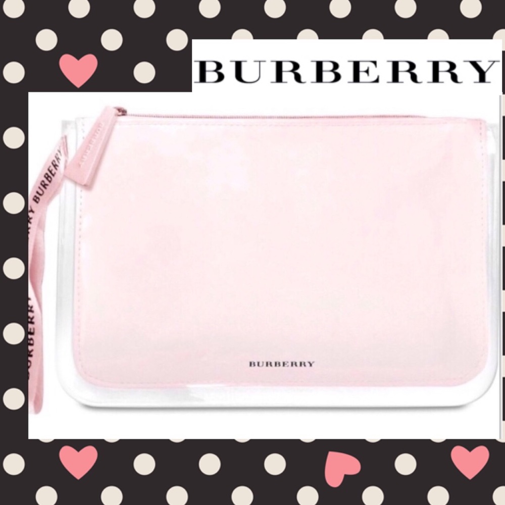 New in package Burberry clutch/wristlet, pale pink